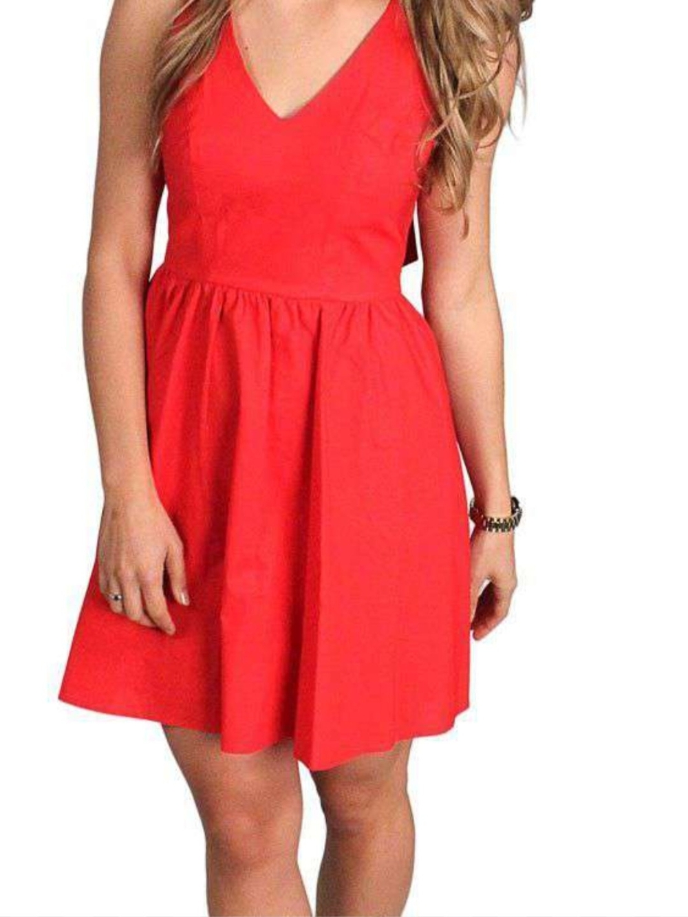 Lauren James Pink and Navy Label Detail Dress